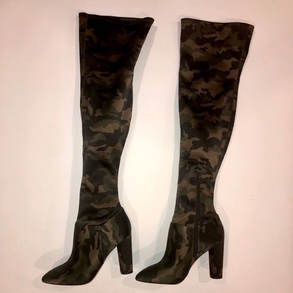 CAMOUFLAGE THIGH HIGH BOOTS - Picture 2 of 3